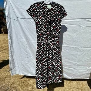 Antropologie Maeve Odilia Ginko Leaf Sunglasses Print Dress size Small.